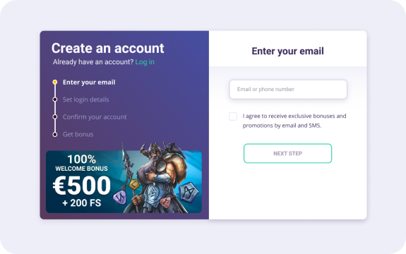 Safecasino Pasos para el registro 5